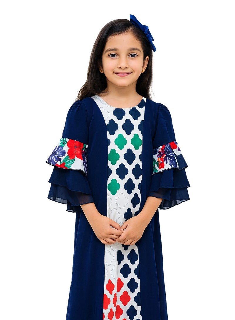 Home Smart National Day Blue Dress for Girls Celebrate UAE National Day in Style UAE National Dress for National Festive Events - Image 1