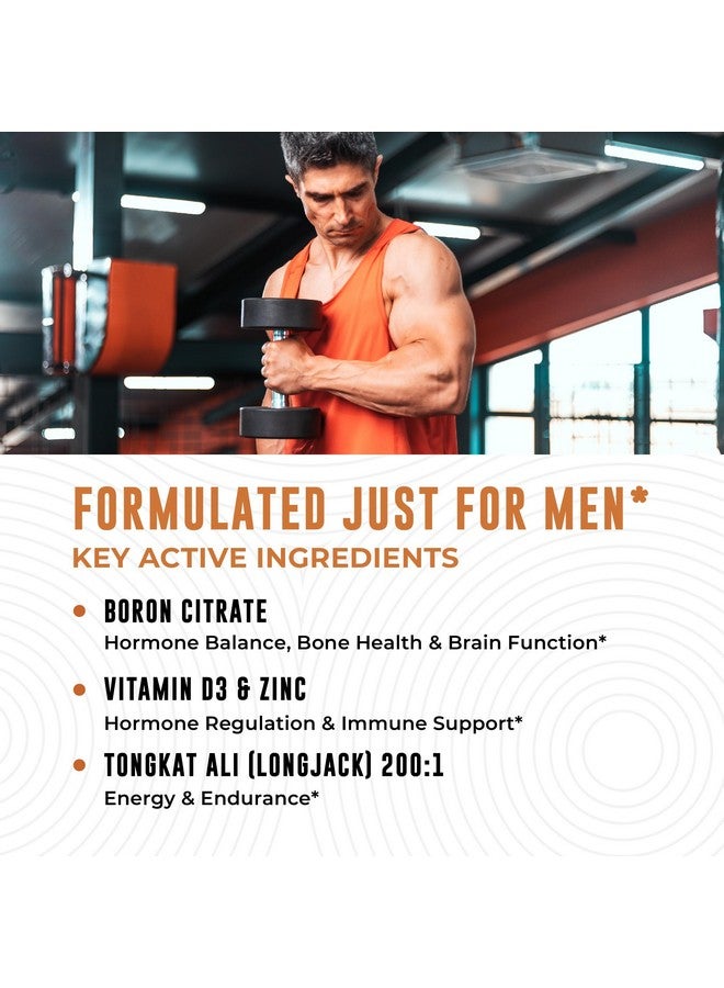 Left Coast Performance Boron Supplement For Men With Tongkat Ali - Boron 10mg, Vitamin D3, Zinc Picolinate 30mg, Longjack Tongkat Ali For Men - Boron Citrate For Men’s Health - Non GMO, Gluten Free, No Allergens - 60 ct - Image 3