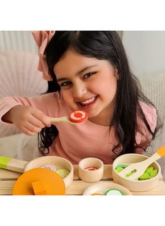 Shumee Shumee Wooden Cooking Set for Lil Chef's- 16 Pieces (3 Years+) | Multicolor | Eco Friendly | Safe & Non Toxic | No Plastic  - Image 4
