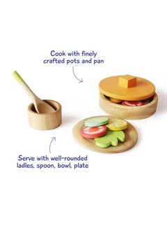 Shumee Shumee Wooden Cooking Set for Lil Chef's- 16 Pieces (3 Years+) | Multicolor | Eco Friendly | Safe & Non Toxic | No Plastic  - Image 3