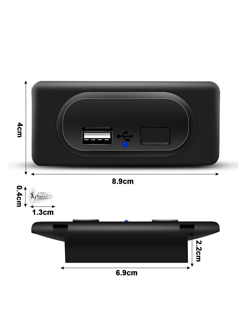 3.1A Dual USB Car Charger Socket, 12V-24V Fast Charger USB Outlet Waterproof Car Charger Socket Fast Charging Dual USB Car Socket Car Charger Adapter for RV, Boat, Motorcycle, Truck,Caravan - Image 5