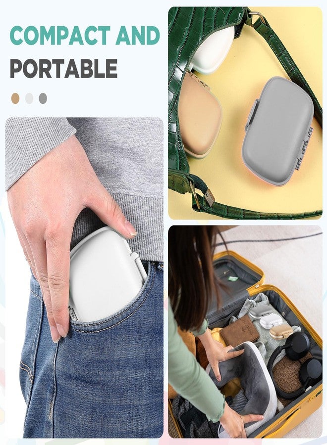 Layhit 30 Pcs Travel Pill Organizer Bulk with Labels Portable Daily Pill Dispenser 8 Compartments Medicine Storage Case for Vitamins, Fish Oils, Supplements (White,Gray,Khaki - Image 5