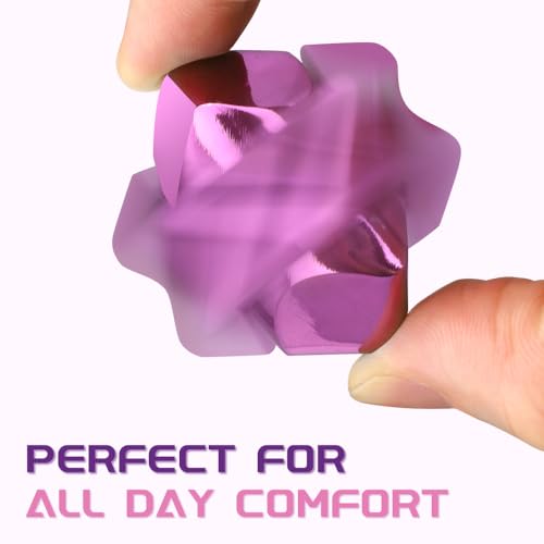 Dilabnba Fidget Spinner Cube Toys for Kids Adults Metal EDC Sensory Focus 2 in 1 Toy Mini Gadget Finger Toy Stress Relief Easter Stuff Desktop for Boy Girl Woman Pink - Image 5