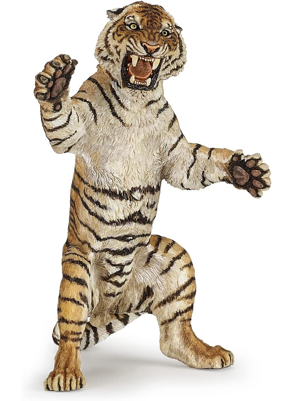 Papo Papo  Standing Tiger Figurine  3 Years Old  Wildlife Collection  Hand Painted  Educational Feline Toy  1200 cm Educational Feline Toy  Gift idea for Children  Tiger Model  Big cat Toy  - Image 1