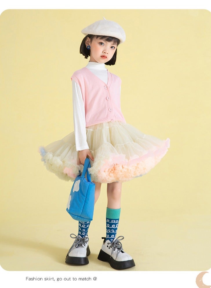 Loquat Shaggy Skirt For Girls And Children Multicolour 