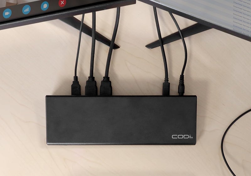 CODi محطة إرساء ثلاثية العرض CODi Centro1080 USBC تدعم شاشتين Windows و macOS و ChromeOS ثلاثية 4K60Hz شحن 96W PD - Image 3