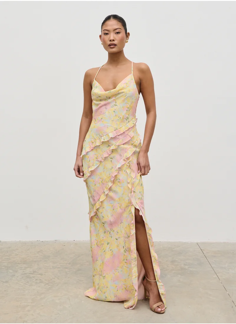 بريتي لافيش Constance Ruffle Maxi Dress