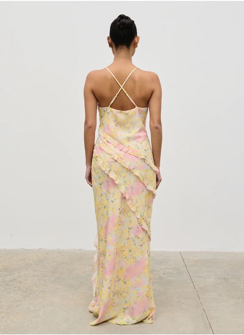 بريتي لافيش Constance Ruffle Maxi Dress