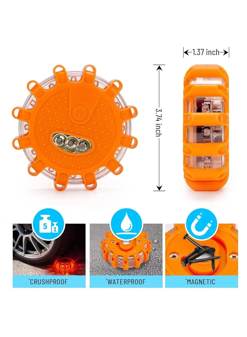 موب ضوء تحذير LED - مغناطيسي، مقاوم للماء، يعمل بالبطارية، ضوء أمان طارئ للسيارة والشاحنات والطرق والتخييم والقوارب - Image 5