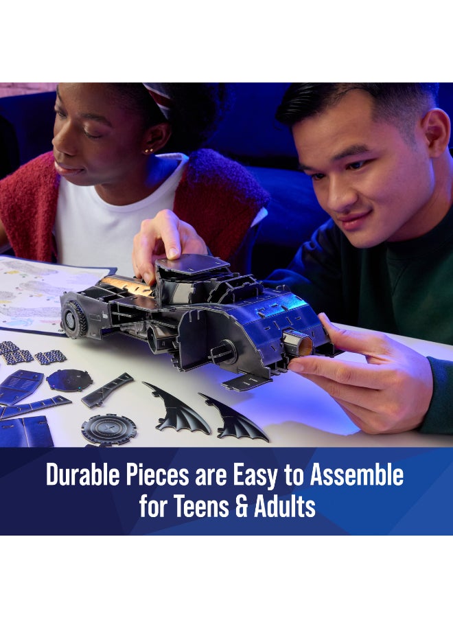 Puzzles 4D بناء، سيارة باتمان ريترو باتموبيل نموذج 3D مع قاعدة 202 قطعة، ألعاب باتمان ديكور مكتب، ألعاب بناء، ألغاز 3D للبالغين والمراهقين 12+ - Image 5