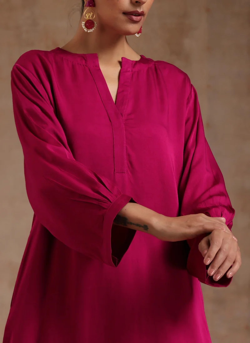 trueBrowns Pink Modal Relax Co-ord Set