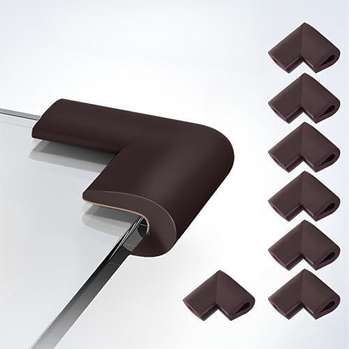 KidDough Baby Proofing Corner Guards, Corner Protector for Sharp Edges, Table Corner Protector for Baby Safety (U Shape Brown) - Image 1