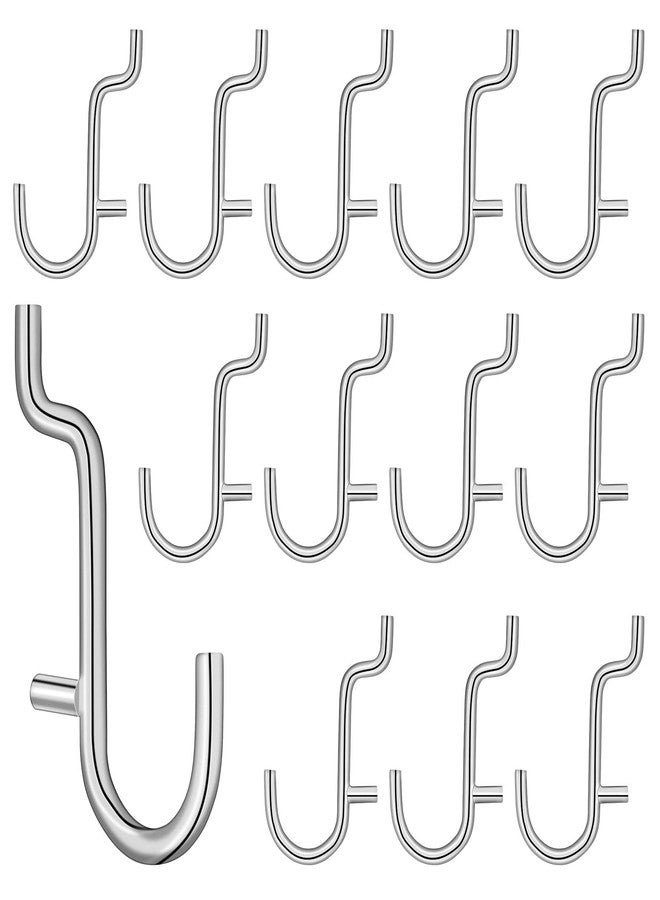 UKCOCO 20pcs Stainless Steel Pegboard Hooks : Metal Pegboard J Hooks for Home Display Tool Organizer Accessories - Image 1