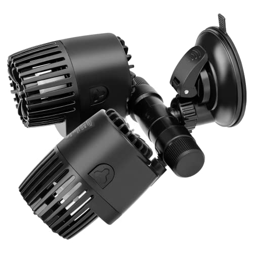 AQQA Aquarium Wave Maker8W12W20W25W Suction Cup Fish Tank Double Powerhead Pump110V60Hz Ultra Quiet Submersible Circulation Pump360180Adjustable For Freshwater Saltwater 20W 4227GPH