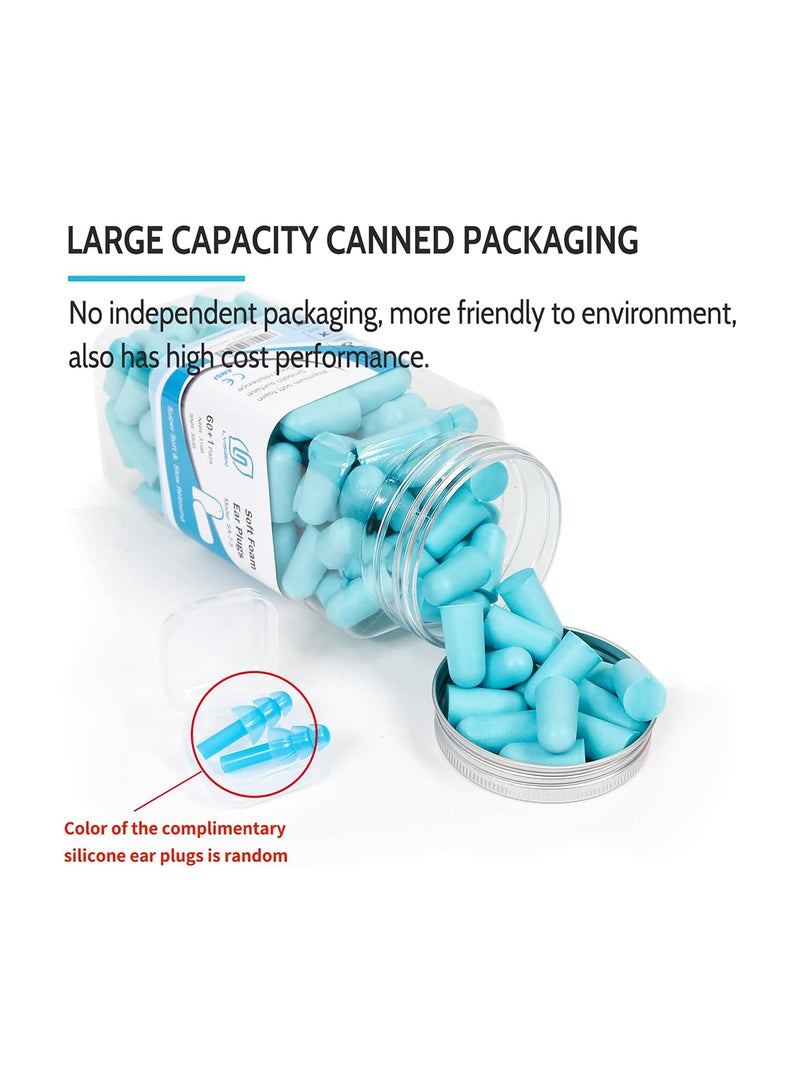 lysian Pack Of 60 Ultra Soft Foam Earplugs 60 Pairs, Lake Blue  - Image 4