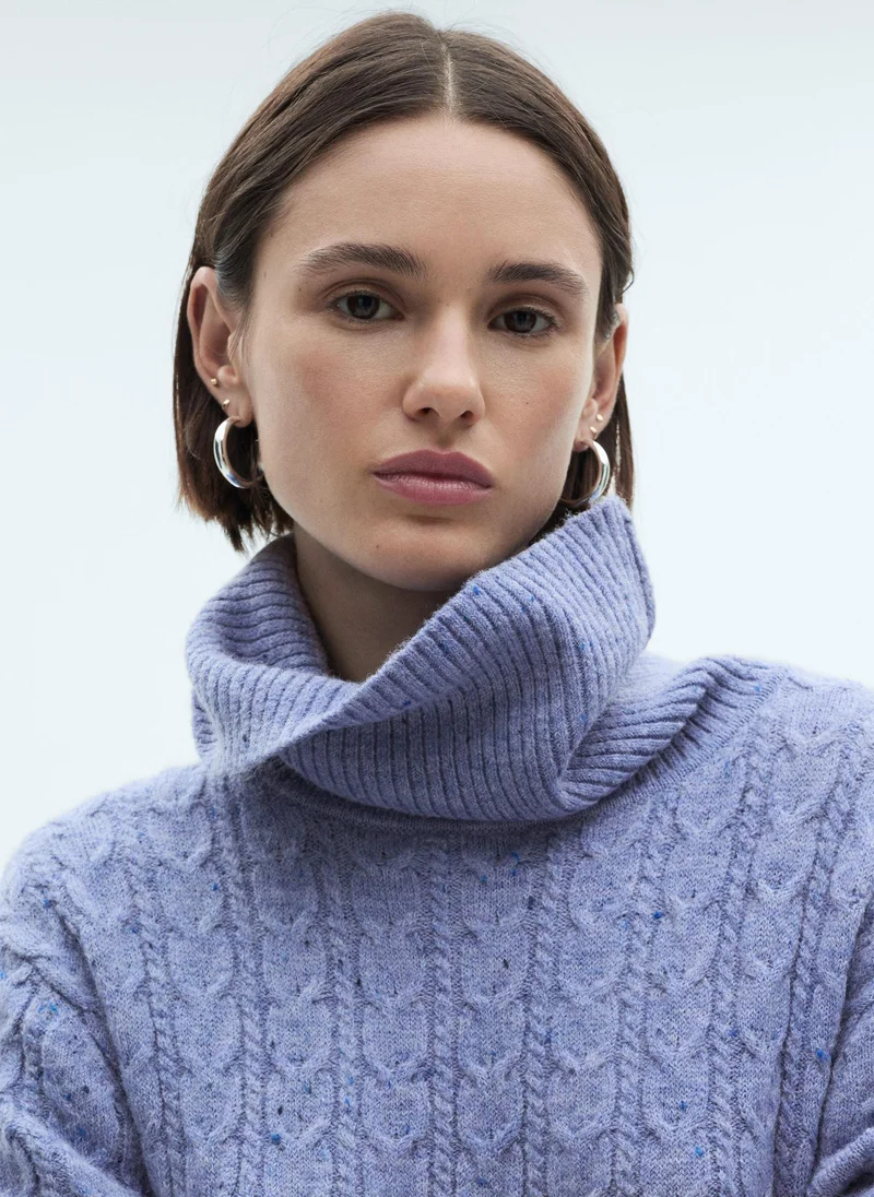 MANGO Cable Knit Dress