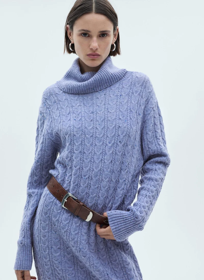 MANGO Cable Knit Dress
