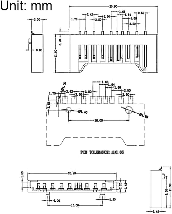 SD Memory Card Socket Holder SMT SMD Short Body 10 Pin 10pcs - Image 4