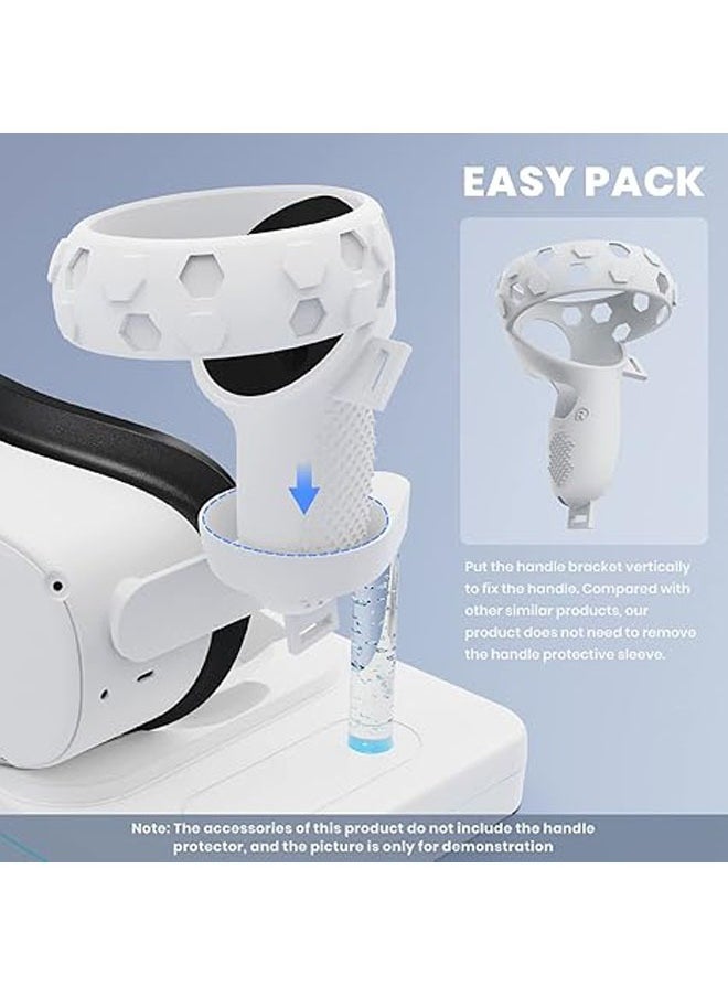 General - VR Charging Station for Oculus Quest 2/Meta Quest 2, CODOGOY Charging Dock with LED Indicator/Charging Headset with 2 Rechargeable Batteries and USB Charging Cable, Support for Elite Band with Battery - Image 1
