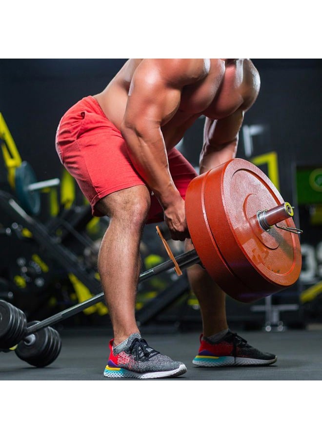 veimia مقبض تثبيت V Bar T-Bar Row Landmine لمقابض قضبان الباربل، مقبض صف مزدوج D صلب مع مقابض مطاطية غير قابلة للانزلاق، تثبيت T-Row لقضبان تدريب القوة الأولمبية، برتقالي - Image 2