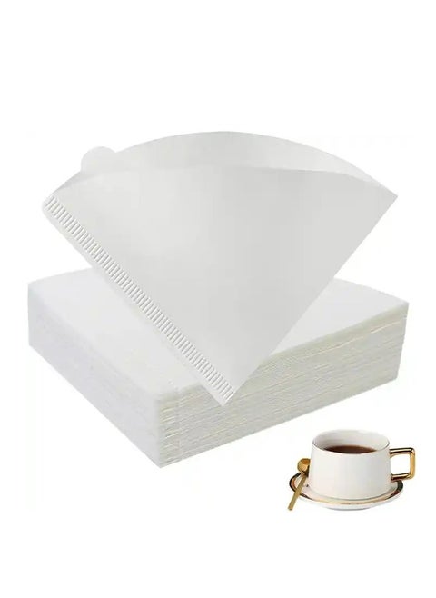 V60 100 Piece Coffee Paper Filter American Coffee Drip Filter Paper Disposable Coffee Filter Paper for Pour Over and Drip Coffee Maker Size 02