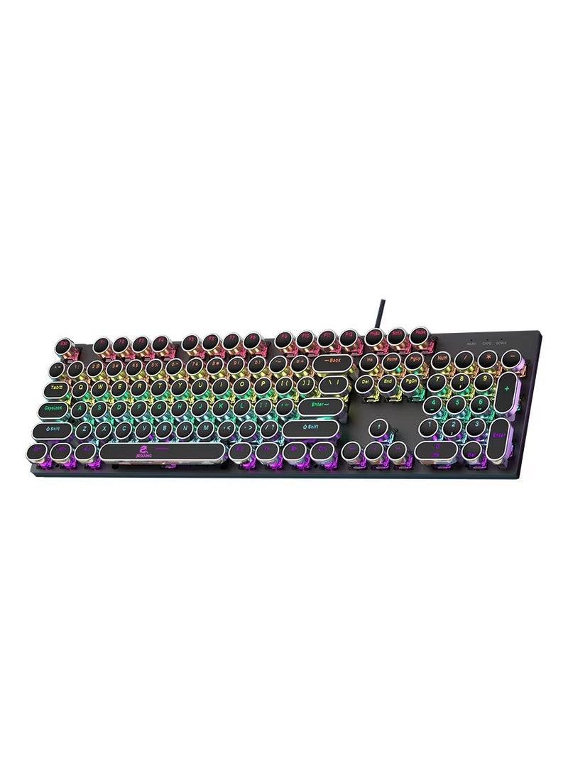 JEQANG - JEQANG 104 Key Wired Mechanical Keyboard With RGB Lighting Effect For Office And Gaming Black JK-959 - Image 1