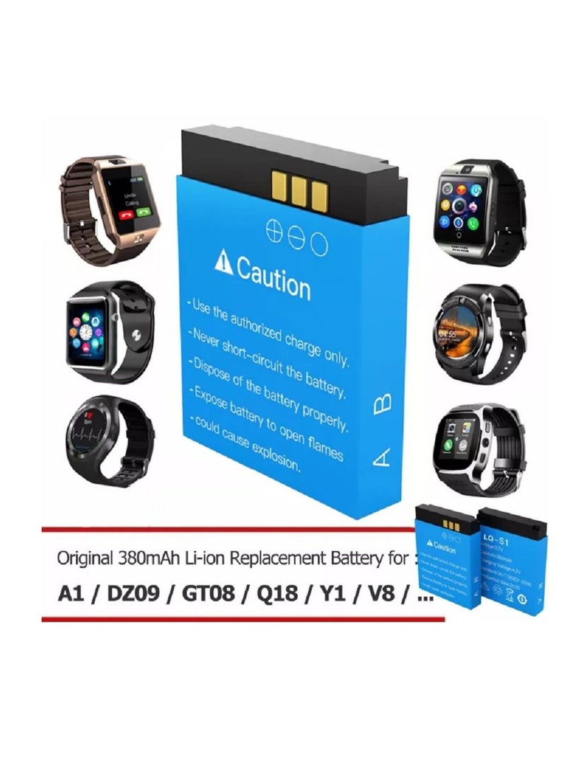 Generic - Smart Watch Rechargeable Lithium Battery For LQ-S1/DZ09/RYX-NX9/A/Y1/V8/X6/Q18/GT8/GV18/Z50/Q7S - Image 1