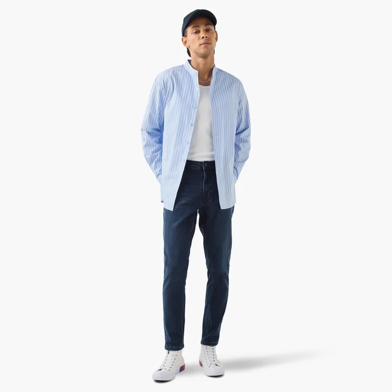 Lee Cooper Lee Cooper Skinny Fit Jeans with Button Closure and Pockets