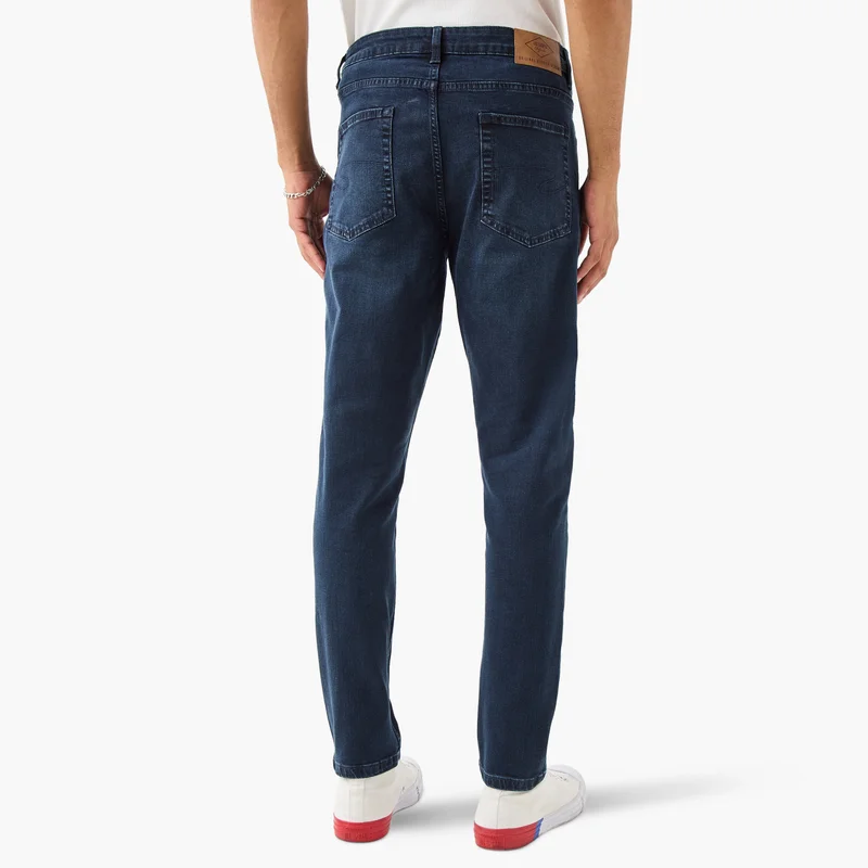 Lee Cooper Lee Cooper Skinny Fit Jeans with Button Closure and Pockets