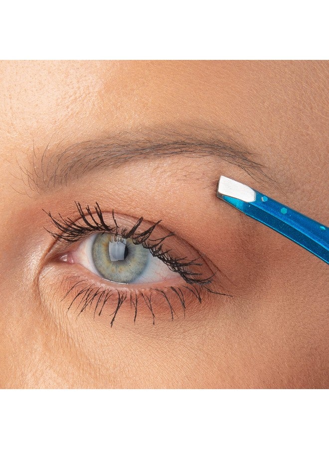 Trim Azure Collection Slant Tip Tweezerprecisionground Tips Grasp Even The Finest Hairsangled To Align With The Brow'S Natural Archcalibrated Tension For More Controlstainless Steel - Image 4