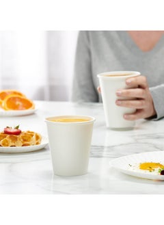 Comfy Package Comfy Package [12 oz. - 100 Count Disposable White Paper Cups, Hot Coffee Cups - Eco-Friendly Hot Cups  - Image 5