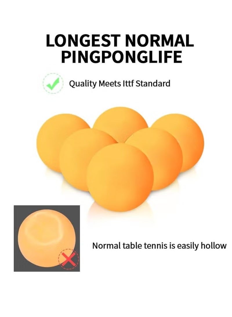 REGAIL 60-Pack ABS Table Tennis Balls | 40mm Tournament-Level Bounce | Durable for Indoor/Outdoor Use | For Kids & Adults | Yellow Portable Case - Image 3