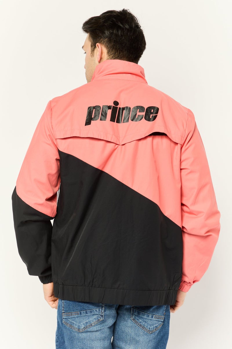 Prince Men Two Tone Wind Breaker Jacket, Old Rose  - Image 4