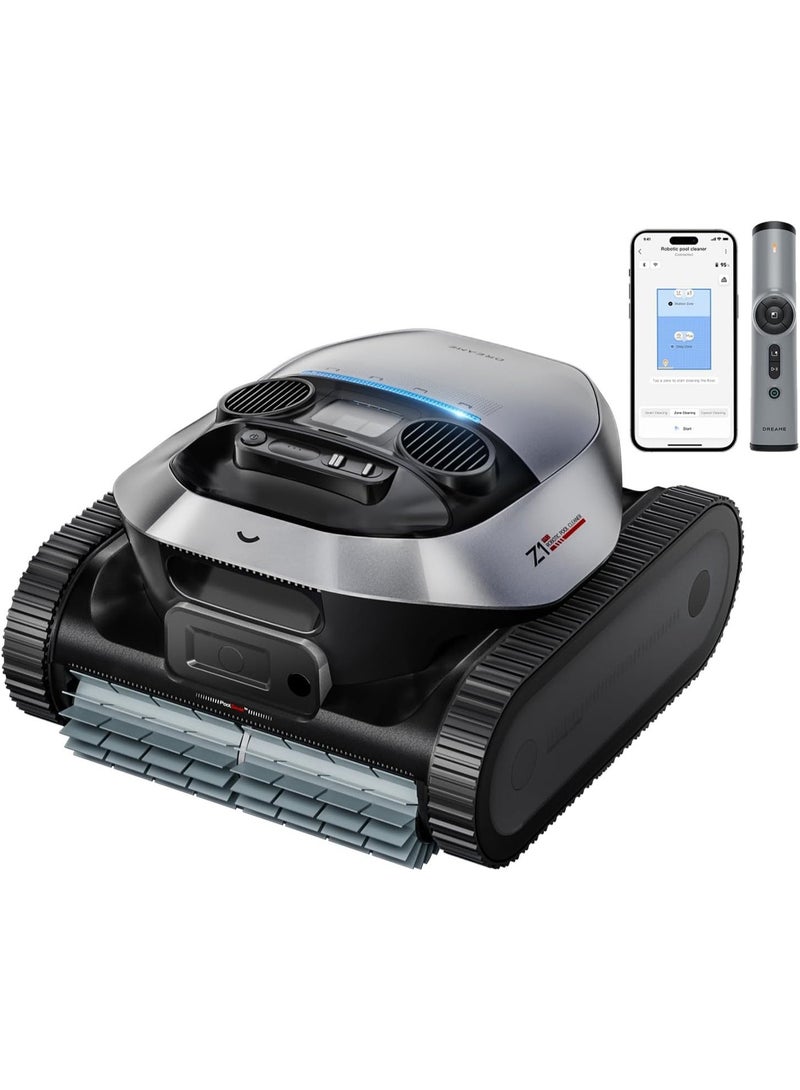 DREAME Z1 Pro Cordless Automatic Robotic Cleaner, Pool Vacuum with Smart Auto- Parking, Smart Navigation, 4-in-1 Cleaning with LiFi Remote Control, Ideal for Above & In-Ground Pools, Haze Silver 2500 W PIXZ4110 grey - Image 1