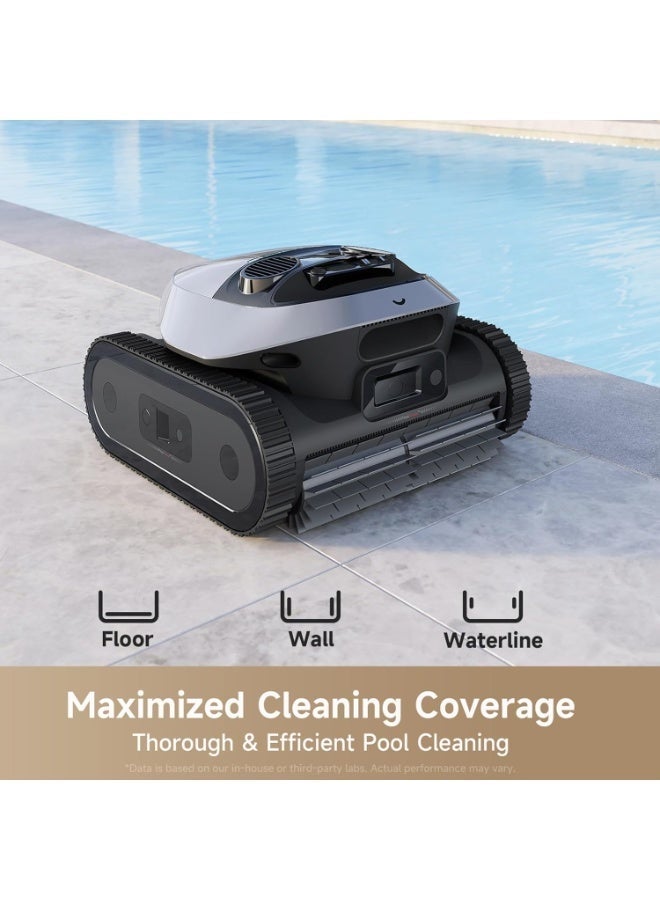 DREAME Z1 Pro Cordless Automatic Robotic Cleaner, Pool Vacuum with Smart Auto- Parking, Smart Navigation, 4-in-1 Cleaning with LiFi Remote Control, Ideal for Above & In-Ground Pools, Haze Silver 2500 W PIXZ4110 grey - Image 4
