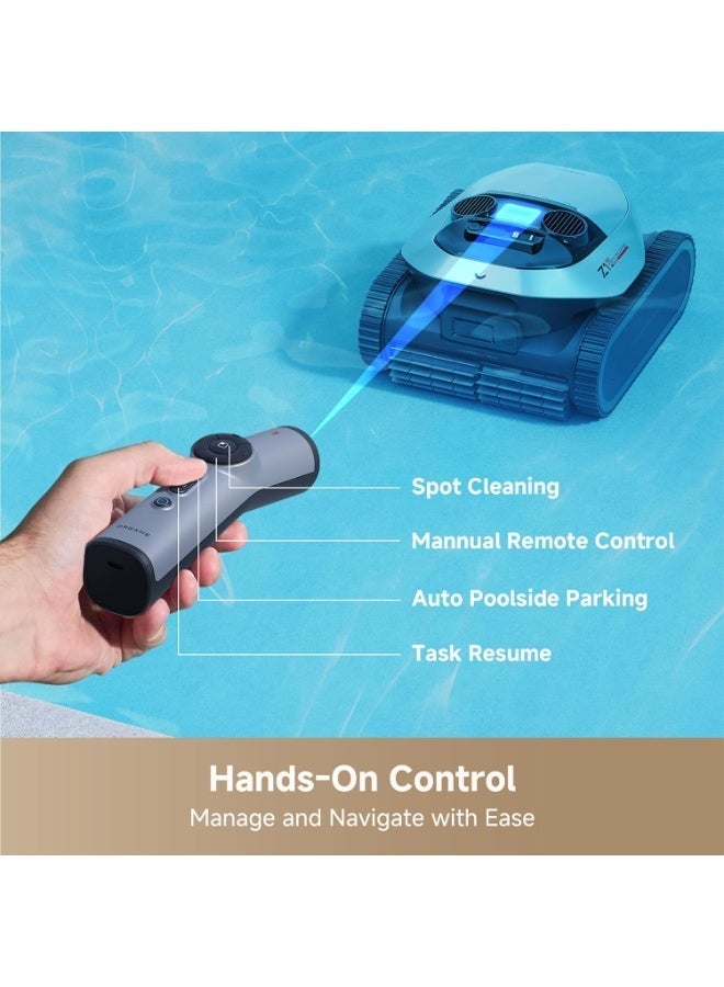 DREAME Z1 Pro Cordless Automatic Robotic Cleaner, Pool Vacuum with Smart Auto- Parking, Smart Navigation, 4-in-1 Cleaning with LiFi Remote Control, Ideal for Above & In-Ground Pools, Haze Silver 2500 W PIXZ4110 grey - Image 3
