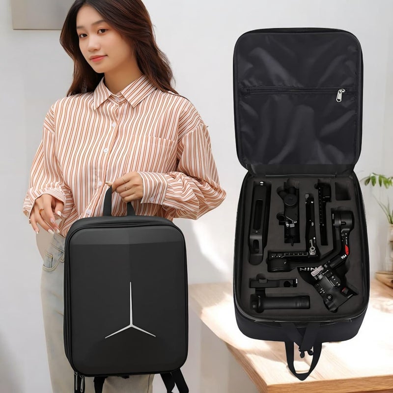 GetZget ® Carrying case Bag for DJI Ronin Rs4 Gimbal and Accessories Travel Protection Hard Premium Backpack with Safty Belt EVA Foam(Casual Backpack) - Image 3
