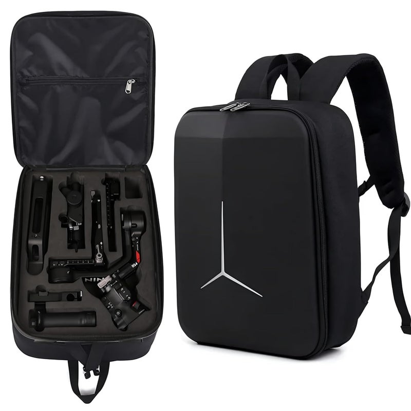 GetZget ® Carrying case Bag for DJI Ronin Rs4 Gimbal and Accessories Travel Protection Hard Premium Backpack with Safty Belt EVA Foam(Casual Backpack) - Image 1