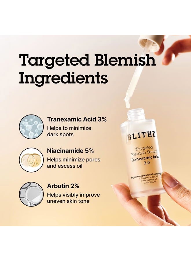 Blithe Niacinamide 5% + TXA Tranexamic Acid 3% Serum, Dark Spot Corrector - Vitamin B3 Niacinamide for Face, Skin Soothing Cica & Allantoin, Arbutin & Tranexamic Acid, 1oz - Image 3