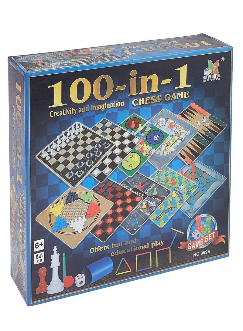 ECVV 100 IN 1 Classic Games Compendium Merchant Ambasador St020 Board & Card Games,Multi Color, One Size - Image 1