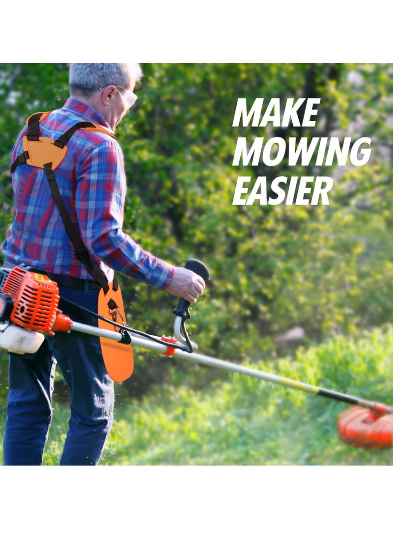 SYOSI - Comfort Padded Belt Double Shoulder Strap, Adjustable Trimmer Shoulder Strap for Trimmers Brushcutters Strimmer Harness, Garden Brush Cutter Lawn Mower Nylon Belt fit for Brush Cutter Trimmer Kit - Image 1
