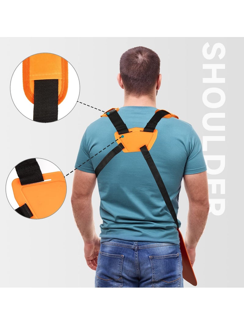 SYOSI - Comfort Padded Belt Double Shoulder Strap, Adjustable Trimmer Shoulder Strap for Trimmers Brushcutters Strimmer Harness, Garden Brush Cutter Lawn Mower Nylon Belt fit for Brush Cutter Trimmer Kit - Image 1