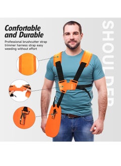 SYOSI Comfort Padded Belt Double Shoulder Strap, Adjustable Trimmer Shoulder Strap for Trimmers Brushcutters Strimmer Harness, Garden Brush Cutter Lawn Mower Nylon Belt fit for Brush Cutter Trimmer Kit  - Image 2
