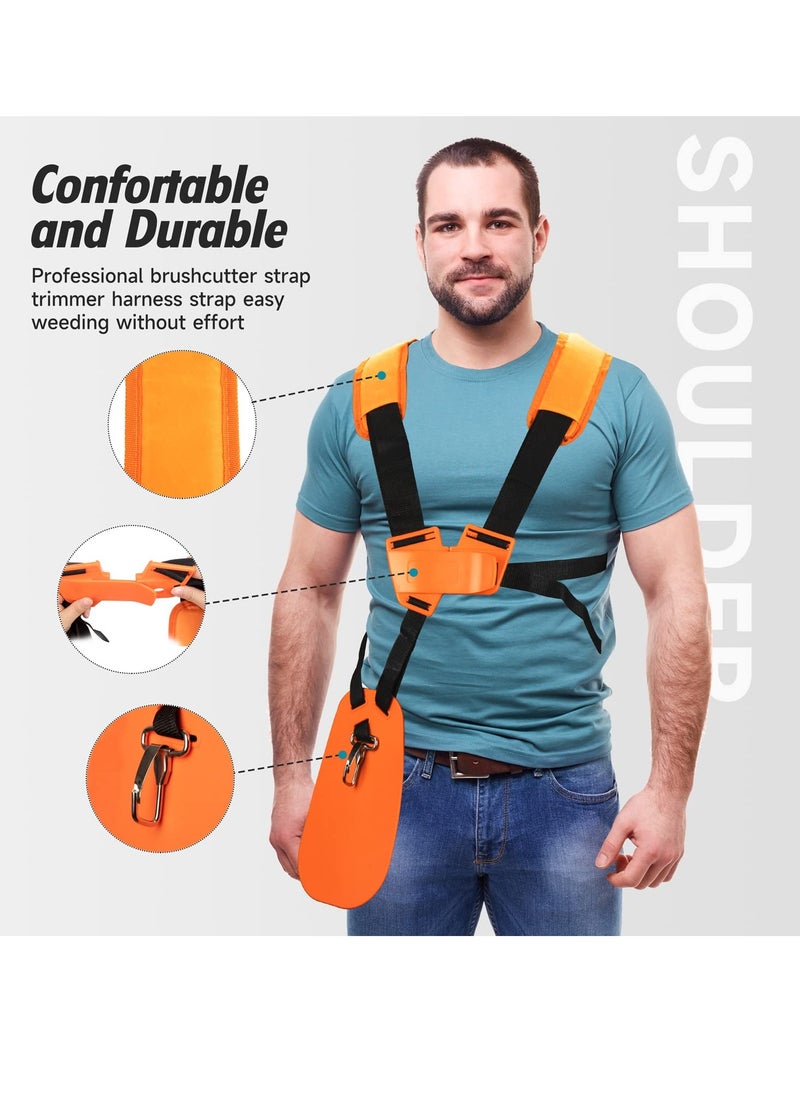 SYOSI - Comfort Padded Belt Double Shoulder Strap, Adjustable Trimmer Shoulder Strap for Trimmers Brushcutters Strimmer Harness, Garden Brush Cutter Lawn Mower Nylon Belt fit for Brush Cutter Trimmer Kit - Image 1