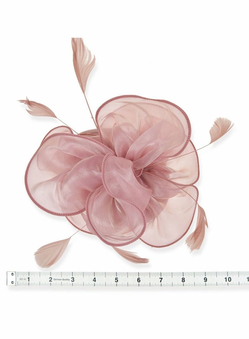 Y&D Fascinators Hat Flower Mesh Ribbons Feathers on a Headband and Clip Tea Party Headwear for Girls Women - Image 3