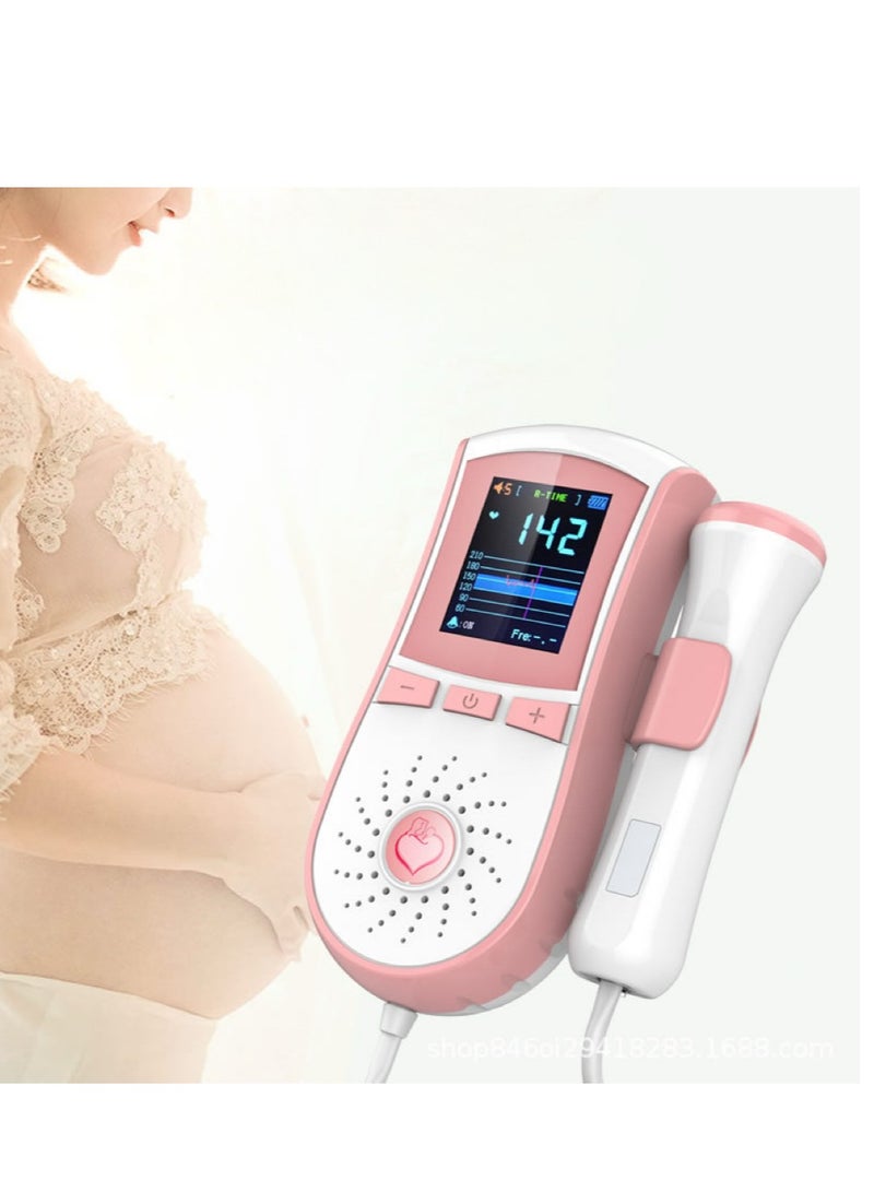 Angmei Fetal Heart Rate Detector，Portable Fetal heart rate monitor for pregnant women, charging integrated Doppler baby fetal heart rate monitor, fetal movement monitoring，Doppler Meter With LCD Display, For Monitoring Baby's Heartbeat At Home - Image 3