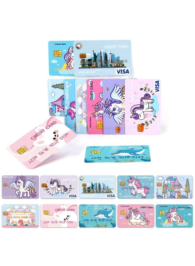 YTYOTO Fake Credit Cards for Kids, Play Credit Cards Pretend Debit Credit Cards for Girls and Boys, Fake Toy Cards 10pcs - Image 1