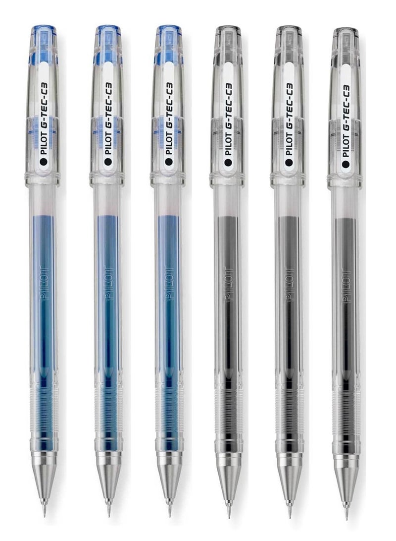 PILOT قلم حبر جاف ميكرو فاين 6 قطع برأس 0.3 مم متعدد الألوان - Image 1