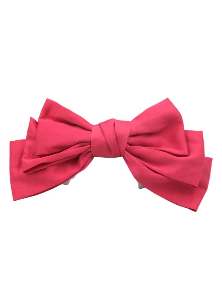Bidani Big Bow Hair Clip - Hot Pink - Image 2