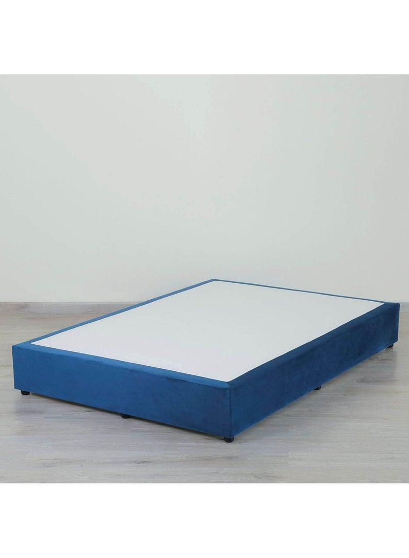 Karnak Superior Upholstered Velvet Bed Frame Bedroom Furniture Strong And Sturdy Modern Design Wooden Bed | Quiet & Comfortable Bed (EU - Double 140x200cm, Blue) - Image 4